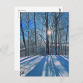 Winter Scene Forest met sneeuwlandschap Briefkaart (Voorkant / Achterkant)