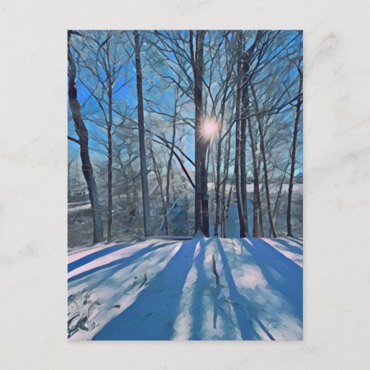 Winter Scene Forest met sneeuwlandschap Briefkaart (Voorkant)