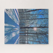 Winter Scene Forest met sneeuwlandschap Legpuzzel (Horizontaal)