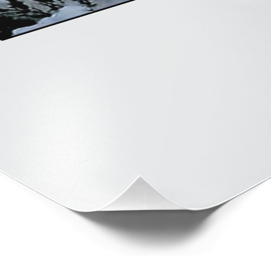 winter scene foto afdruk (Hoek)