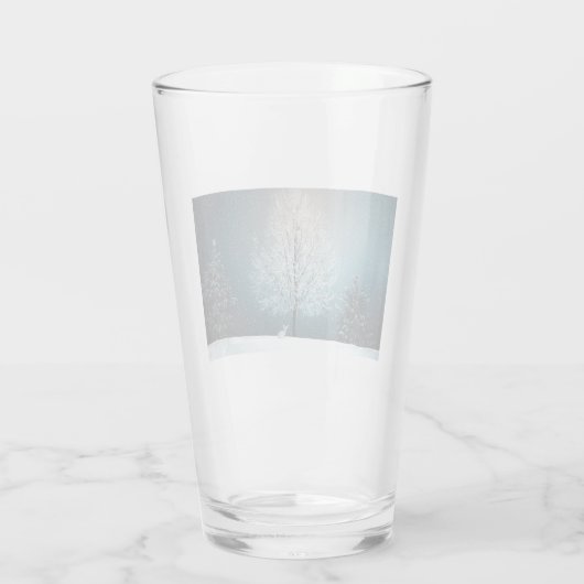 Winter Scene Glas (Achterkant)
