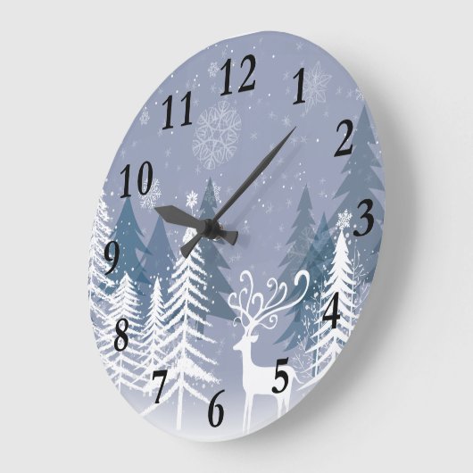 Winter Scene (groot) wandklok (Hoek)