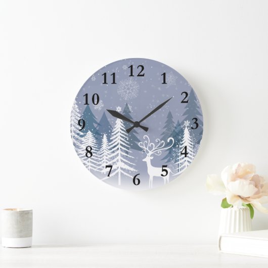 Winter Scene (groot) wandklok (Huis)