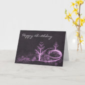 Winter Scene Happy Birthday Wenskaart Kaart (Gele Bloem)