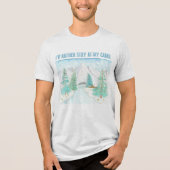 Winter Scene Heren Wit Fleck Tri-Blend Shirt (Voorkant)