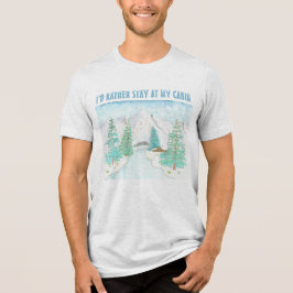 Winter Scene Heren Wit Fleck Tri-Blend Shirt