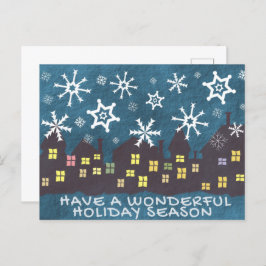 Winter Scene Holiday Briefkaart