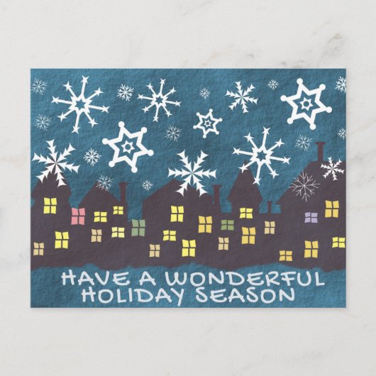 Winter Scene Holiday Briefkaart (Voorkant)