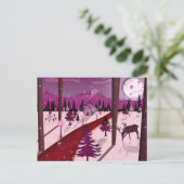 Winter Scene Holiday Briefkaart (Staand voorkant)