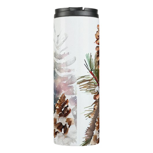 Winter Scene Husky Thermosbeker (Achterkant)