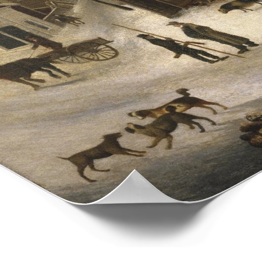 Winter Scene in Brooklyn Poster (Hoek)