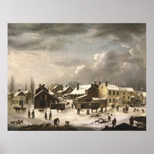 Winter Scene in Brooklyn Poster (Voorkant)