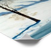 Winter Scene in Moonlight door Henry Farrer Poster (Hoek)