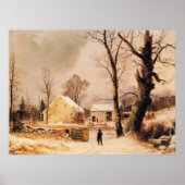 Winter Scene in New England door Durrie Poster (Voorkant)
