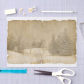 Winter Scene in Sepia en Parchment? Tissuepapier (Craft)