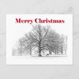 Winter Scene Kerst Kaart (Briefkaart)