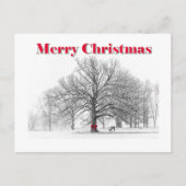 Winter Scene Kerst Kaart (Briefkaart) (Voorkant)