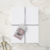Winter scène kerstcadeautags cadeaulabel (Met Touw)