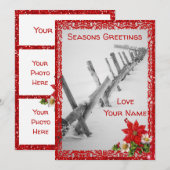 Winter Scene Kerstmis Kaart (Voorkant / Achterkant)