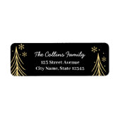 Winter Scene Kerstvakantie Adres Label (Voorkant)