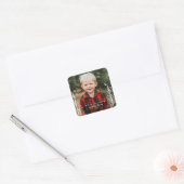 Winter Scene Kerstvakantie Foto Sticker (Envelop)