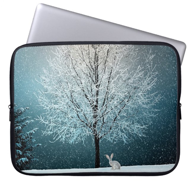 Winter Scene Laptop Sleeve (Voorkant)