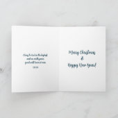 Winter scène Lukas 2:14 Heerlijkheid aan God Kerst Kaart (Binnen)