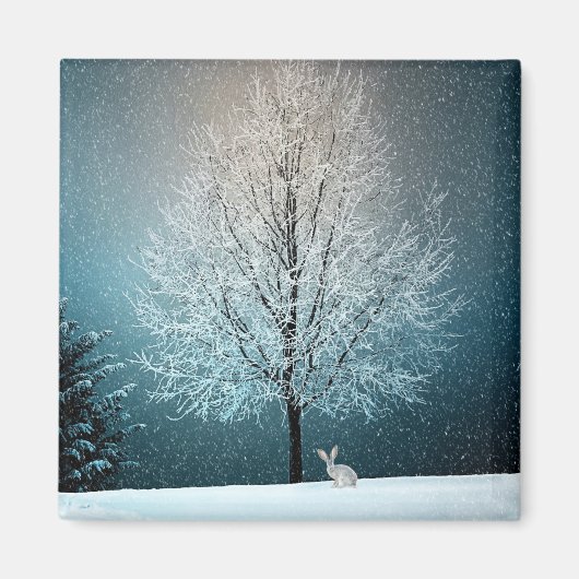 Winter Scene Magneet (Voorkant)