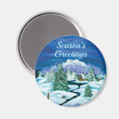 Winter Scene Magnet (Voorkant / Achterkant)