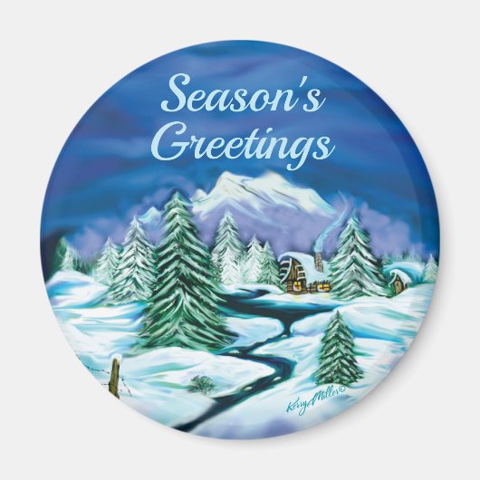Winter Scene Magnet (Voorkant)