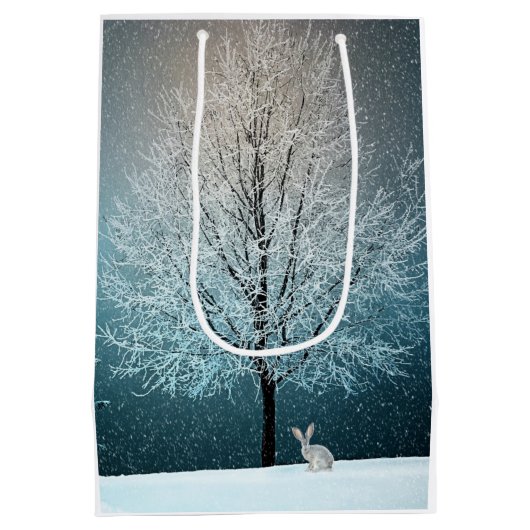 Winter Scene Medium Cadeauzakje (Achterkant)