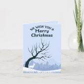 Winter Scene Merry Kerstmis Kaart (Voorkant)