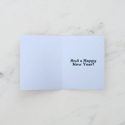 Winter Scene Merry Kerstmis Kaart (Binnen)