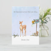 Winter Scene met Deer Religious Kaart (Staand voorkant)