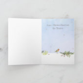 Winter Scene met Deer Religious Kaart (Binnen)