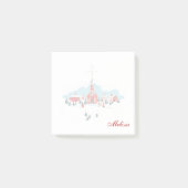 Winter Scene met een Rode Kerk en kerstster Post-it® Notes (Voorkant)