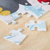 Winter Scene met puzzel van het Kind van Penguin e Legpuzzel (Zijkant)