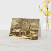 Winter Scene met ster, nieuwe Haven Card Kaart (Gele Bloem)