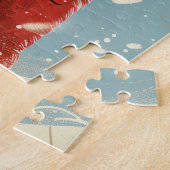 Winter Scene Mooie Paard en Meisje Puzzel (Zijkant)