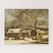 Winter Scene, New Haven, Connecticut Legpuzzel (Horizontaal)