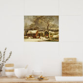 Winter Scene, New Haven, Connecticut Poster (Keuken)