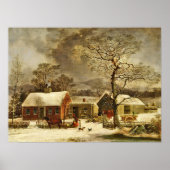 Winter Scene, New Haven, Connecticut Poster (Voorkant)
