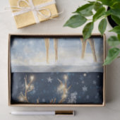 Winter Scene of a Deer Draped in Xmas Lights Tissuepapier (Geschenk)