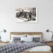 Winter Scene op het continentale landingsterrein Canvas Afdruk (Insitu (Slaapkamer))