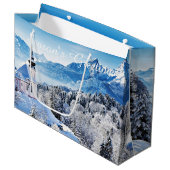 Winter scène op maat groot cadeauzakje (Voorkant Gekanteld)