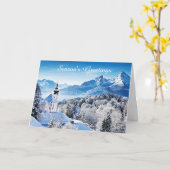 Winter scène op maat kaart (Gele Bloem)
