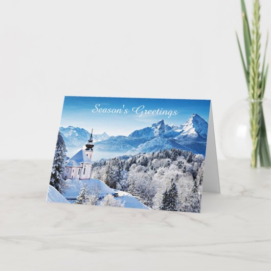 Winter scène op maat kaart (Voorkant)