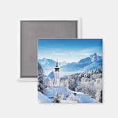 Winter scène op maat magneet (Voorkant / Achterkant)