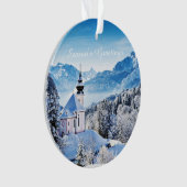 Winter scène op maat ornament (voorkant)