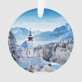 Winter scène op maat ornament (voorkant)